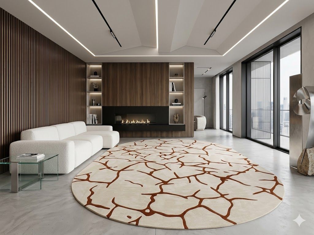 CRACKED EARTH CUSTOM HANDMADE RUG