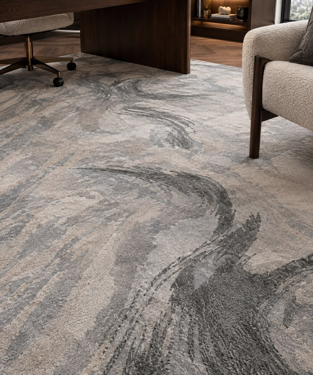 MIST VEIL MODERN CUSTOM HANDMADE RUG