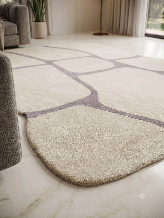 STONE VEIL MODERN CUATOM HANDMADE RUG
