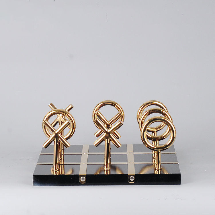 STANDING METALLIC TIC TAC TOE GAME