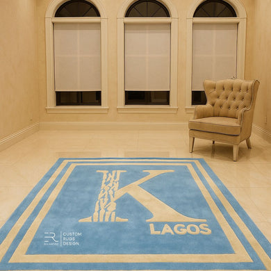 BLUE MONARCH CUSTOM HANDMADE RUG