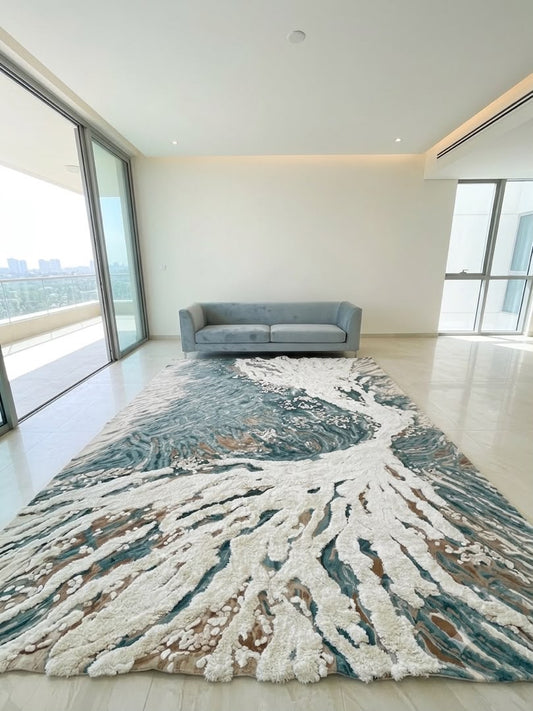 CORAL DRIFT MODERN CUSTOM HANDMADE RUG