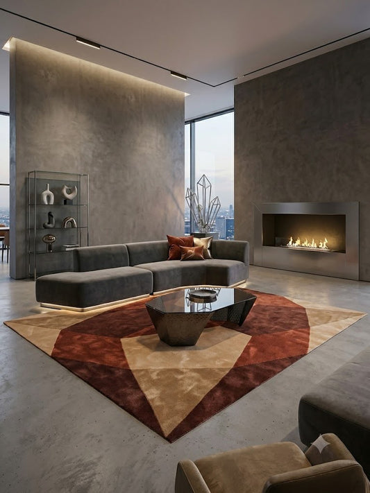 FACET MODERN HANDMADE CUSTOM RUG