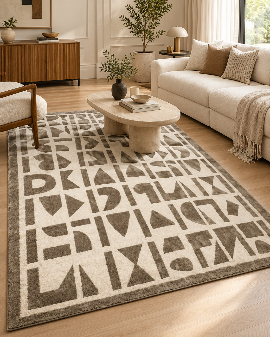 KORA GEOMETRIC MODERN HANDMADE CUSTOM RUG