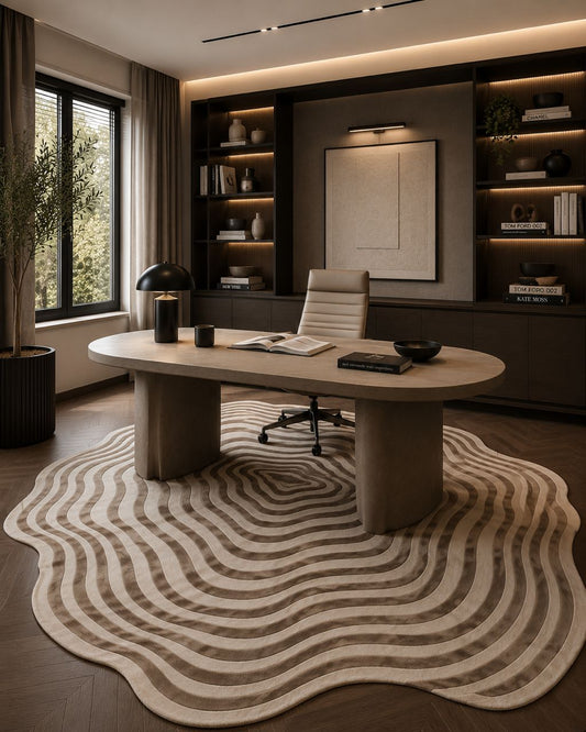 LAYERED LINES CUSTOM HAMDMADE RUG