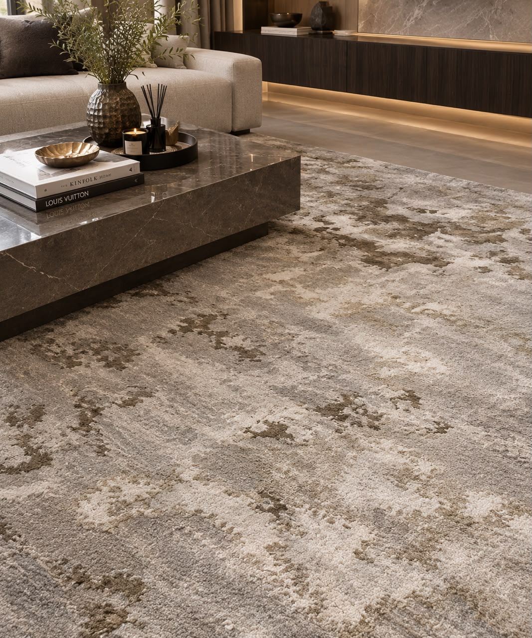 MISTED TERRAIN MODERN HANDMADE CUSTOM RUG