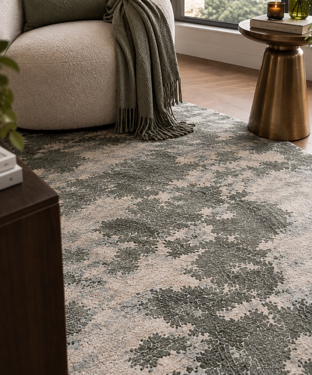 MISTY GROVE MODERN CUSTOM HANDMADE RUG