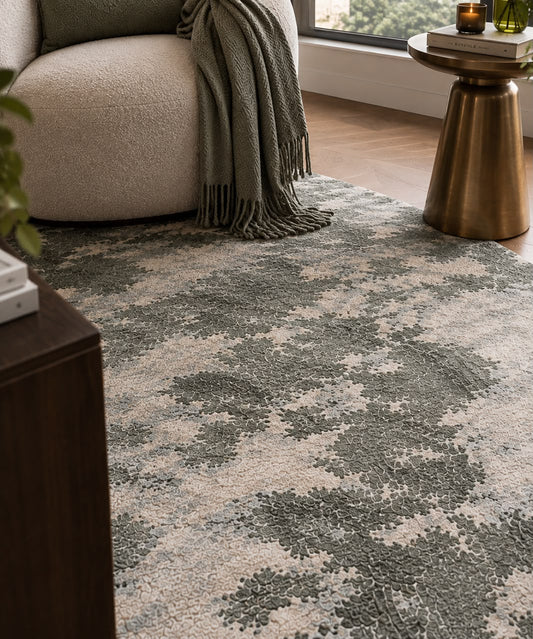 MISTY GROVE MODERN CUSTOM HANDMADE RUG