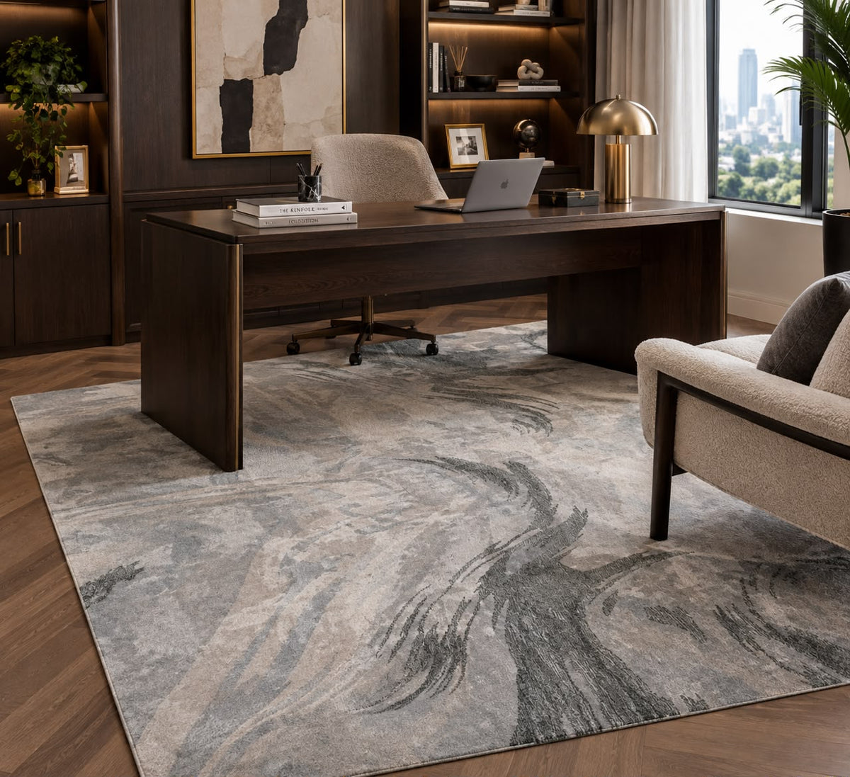 MIST VEIL MODERN CUSTOM HANDMADE RUG