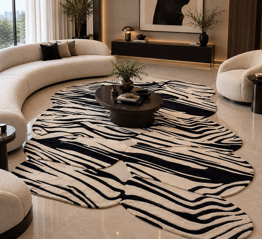 MONO WAVE MODERN CUSTOM HANDMADE RUG