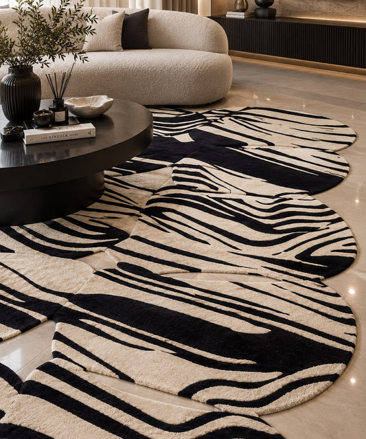 MONO WAVE MODERN CUSTOM HANDMADE RUG