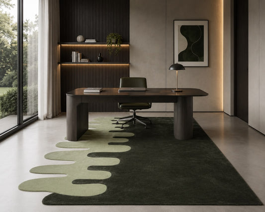 MOSS FLOW MODERN CUSTOM HANDMADE RUG