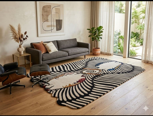OBSIDIAN ECHO HANDMADE CUSTOM RUG