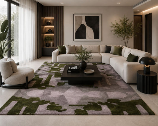 OLIVE MIRAGE CUSTOM HANDMADE RUG