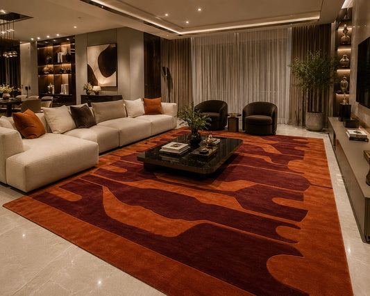 OXIDE FLOW MODERN HANDMADE CUSTOM RUG