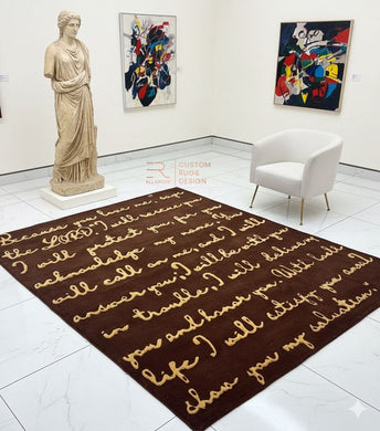 SCRIPTURE SCROLL CUSTOM HANDMADE RUG