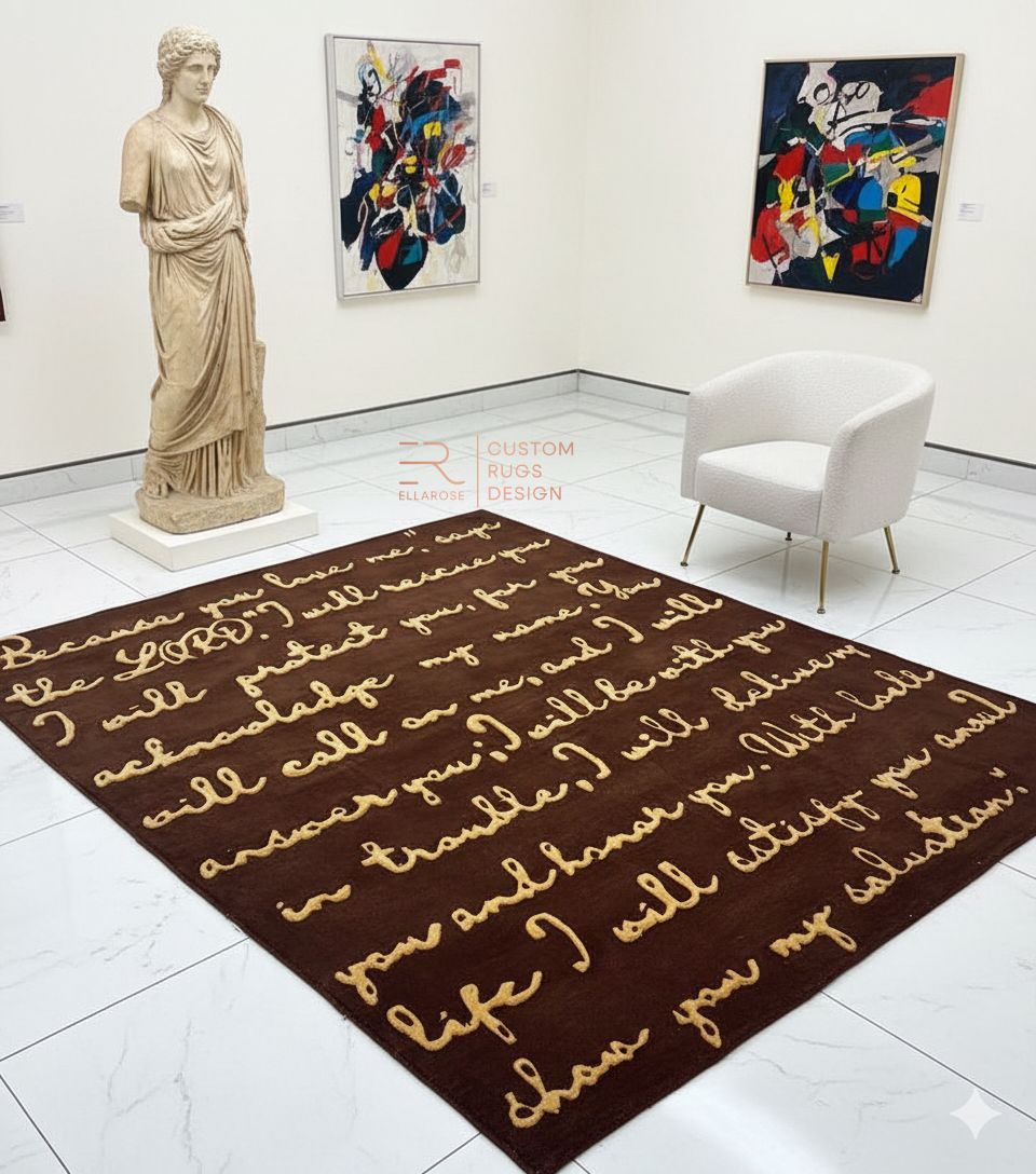 SCRIPTURE SCROLL CUSTOM HANDMADE RUG