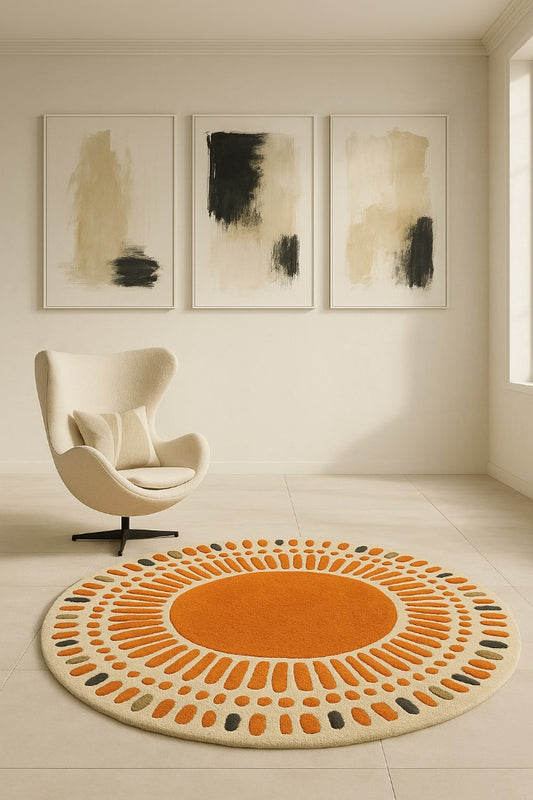 SOLAR ECLIPSE CUSTOM HANDMADE RUG