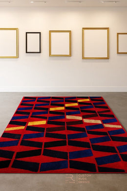 VEE GRID CUSTOM HANDMADE RUG