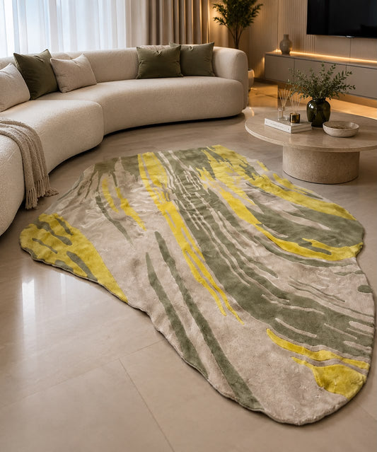 VERDANT TRACE MODERN HANDADE CUSTOM RUG