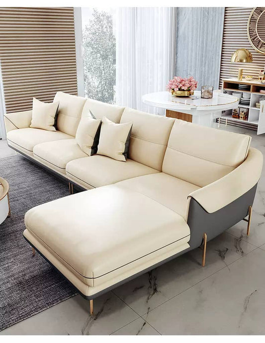 L-SHAPE LEATHER SOFA
