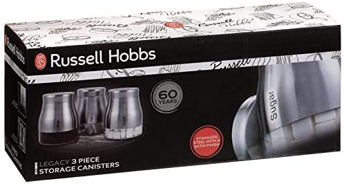 RUSSELL HOBBS LEGACY TEA, SUGAR, COFFEE CANISTERS