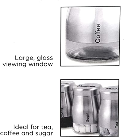 RUSSELL HOBBS LEGACY TEA, SUGAR, COFFEE CANISTERS