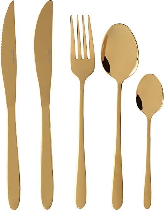 PROGRESS 20 PIECE GOLD REFINE CUTLERY SET