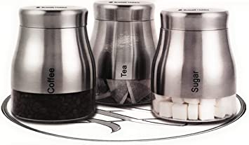 RUSSELL HOBBS LEGACY TEA, SUGAR, COFFEE CANISTERS