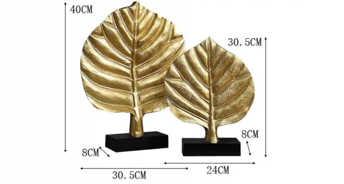 ELLIE GOLD LEAF DECORATIVE ORNAMENT