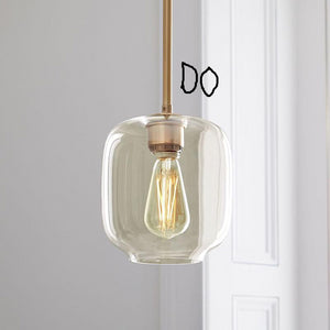 Cora Combination Glass Chandelier with Edison LED Bulbs