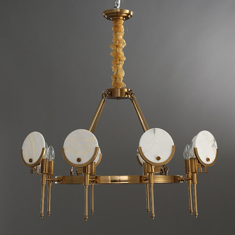 Hazal Marble Gold Chandelier
