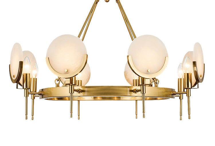 Hazal Marble Gold Chandelier
