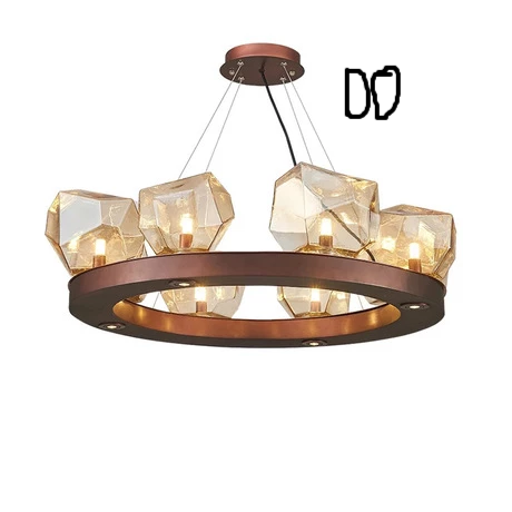 Kenya-Brown Glass Chandelier