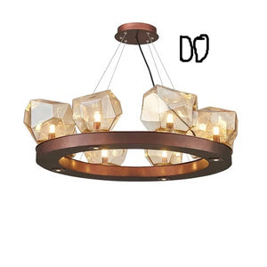 Kenya-Brown Glass Chandelier