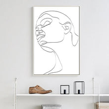 Load image into Gallery viewer, Line Art Face Kiss Print (Set of 3)