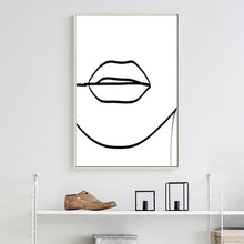 Load image into Gallery viewer, Line Art Face Kiss Print (Set of 3)