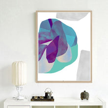 Load image into Gallery viewer, TRIPTYCH ART BLUE AND GREY SET OF 3