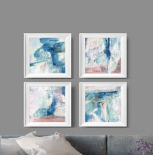 Load image into Gallery viewer, Dan Hobday, Pink and Blue Art (Set of 4)