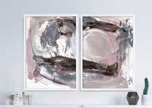 Load image into Gallery viewer, Trap Blush Pink Acrylics Abstract Art (Set of 2)