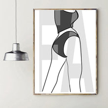 Load image into Gallery viewer, MINIMALIST LINE FASHION ART SET OF 3