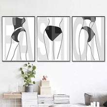 Load image into Gallery viewer, MINIMALIST LINE FASHION ART SET OF 3