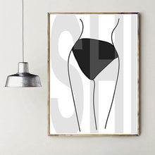 Load image into Gallery viewer, MINIMALIST LINE FASHION ART SET OF 3