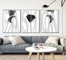 Load image into Gallery viewer, MINIMALIST LINE FASHION ART SET OF 3