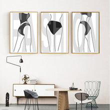 Load image into Gallery viewer, MINIMALIST LINE FASHION ART SET OF 3