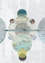 Load image into Gallery viewer, GRAY ABSTRACT CIRCLE ART SET OF 4