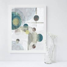 Load image into Gallery viewer, GRAY ABSTRACT CIRCLE ART SET OF 4