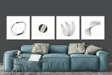 Load image into Gallery viewer, Minimalist Black and White Art, (set of 4)