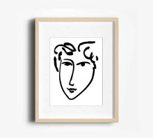 Load image into Gallery viewer, MINIMALIST WOMAN ART PRINT MATISSE SKETCH SET OF 6