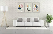 Load image into Gallery viewer, GEOMETRIC ABSTRACT BEIGE ART SET OF 3